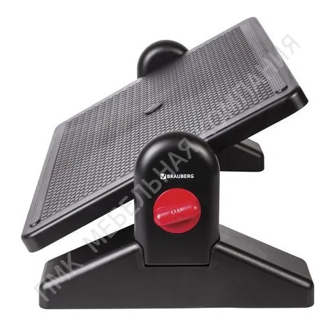 Подставка для ног BRAUBERG офисная, 41,5х30 см, с фиксаторами, черная, 531487