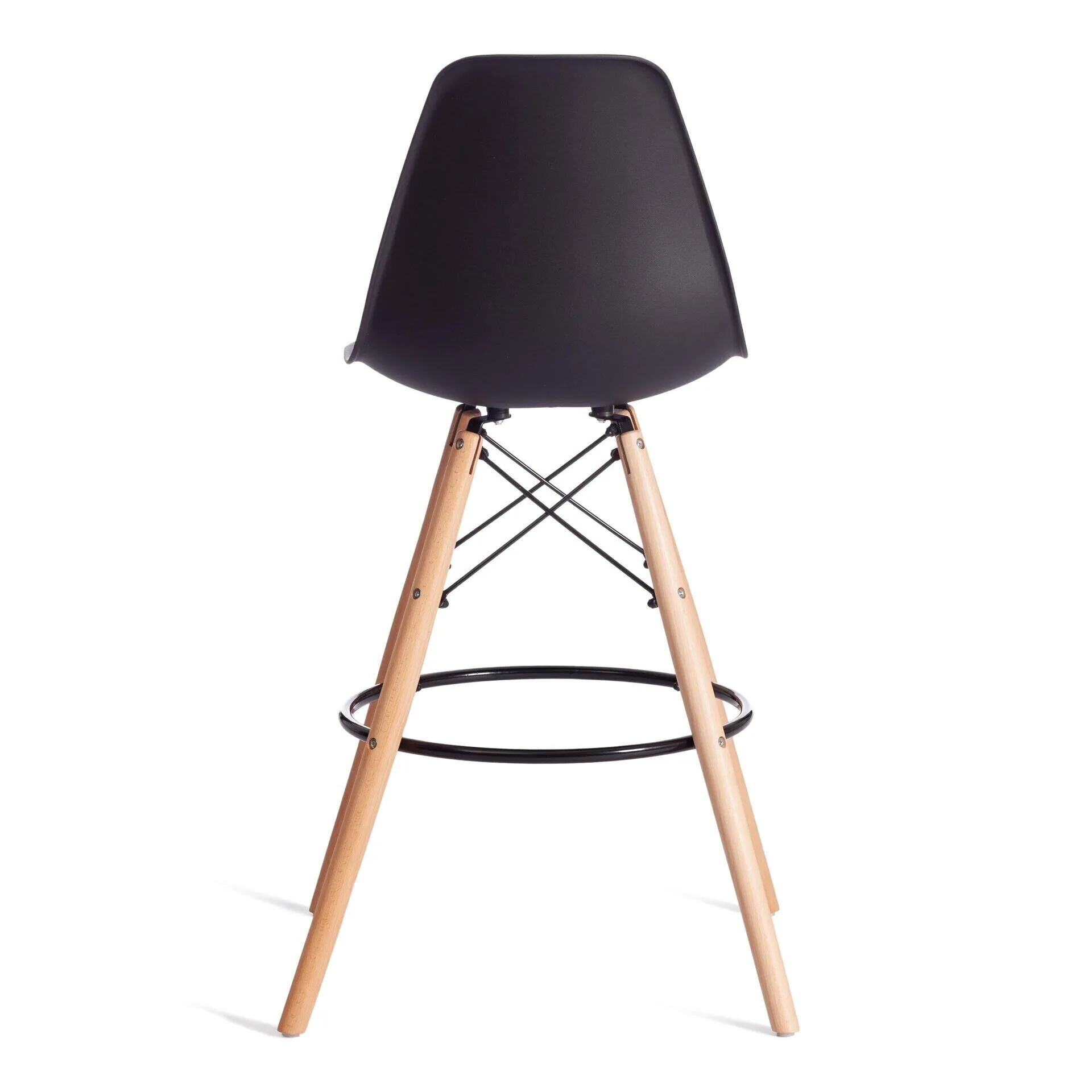 Стул барный Cindy Bar Chair (mod. 80-1) / 2 шт. в упаковке Black (Черный) 3010/ натуральный_24549