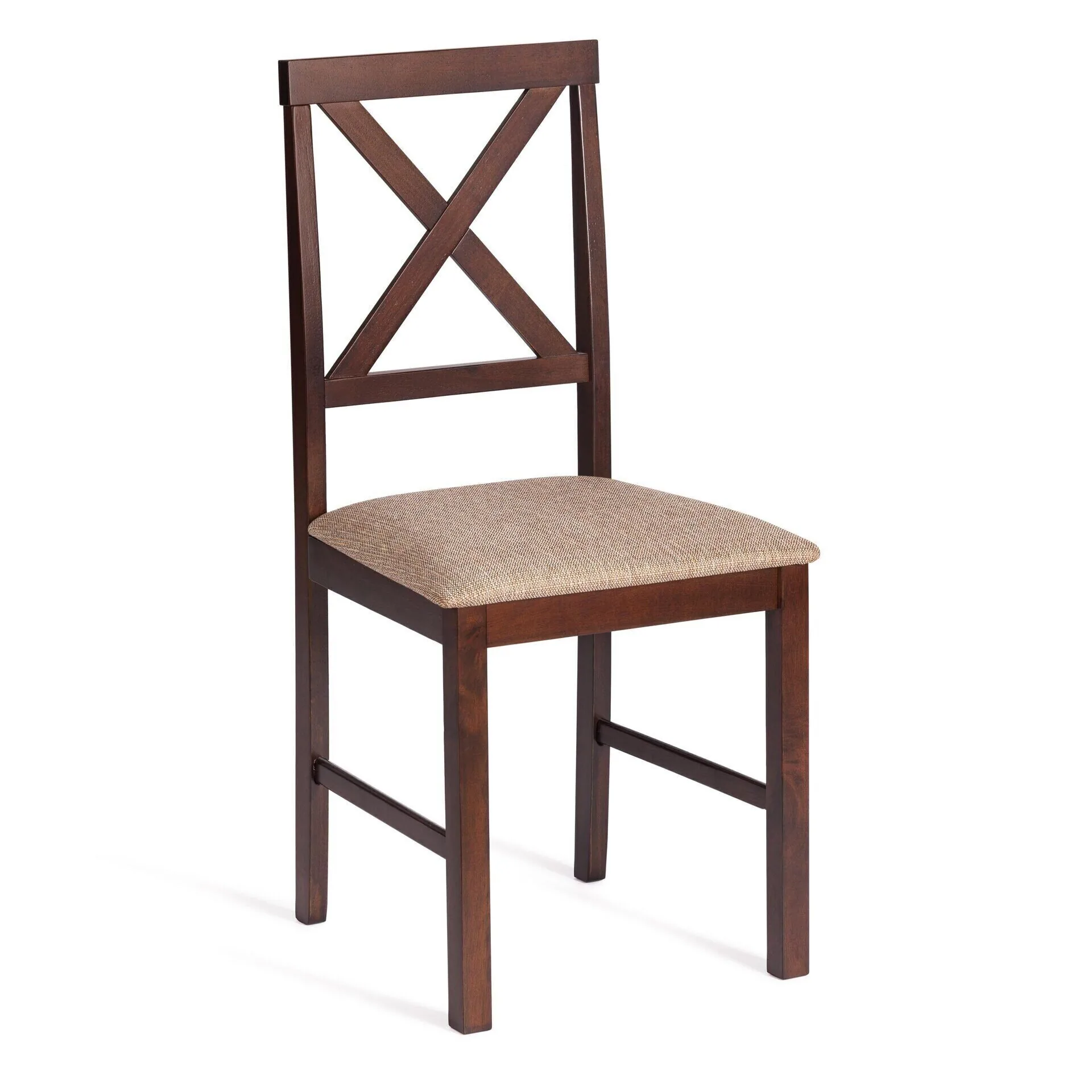 Обеденный комплект Хадсон (стол + 4 стула)/ Hudson Dining Set cappuccino (темный орех)_13691.