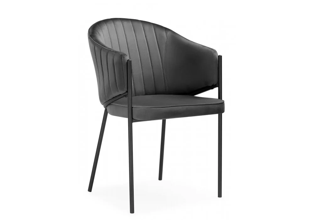 Стул на металлокаркасе Kortni dark grey / black 15703