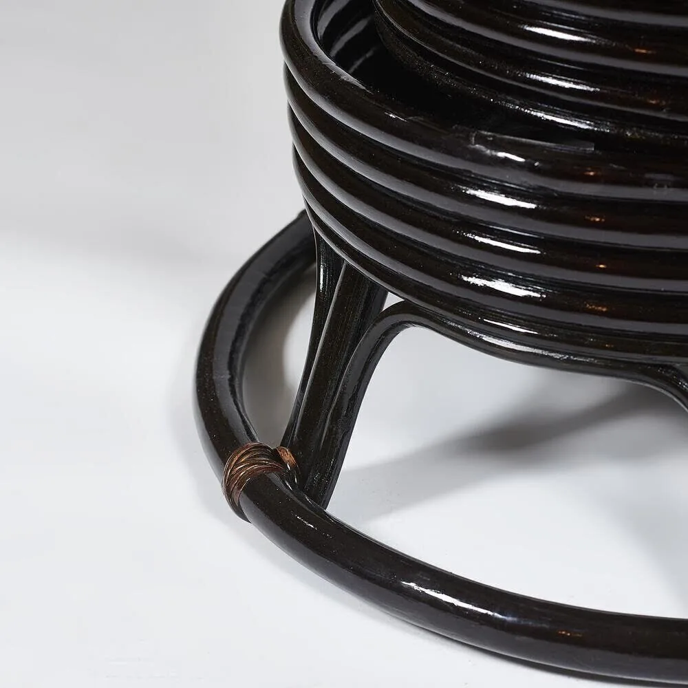 Кресло-качалка PAPASAN/ПАПАСАН w 23/01 B /с подушкой/ Antique brown (античный черно-коричневый)_13746.