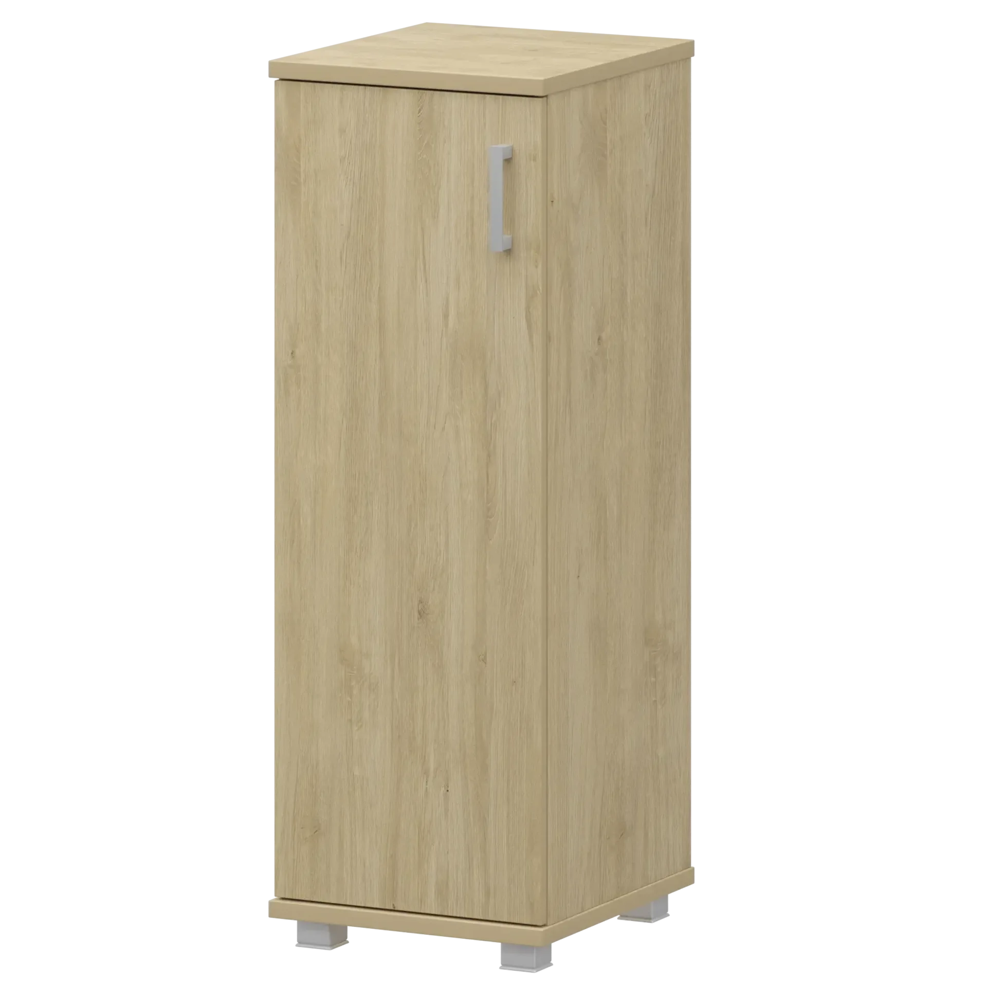 Стеллаж низкий узкий закрытый "НТ-440;НТ-601" Баттл Рок 400x445x1280 Аргентум