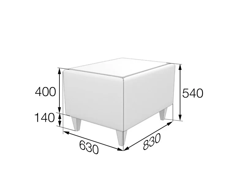 Стол прямоугольный Космо, Cosmo 630х830х540_KosT1