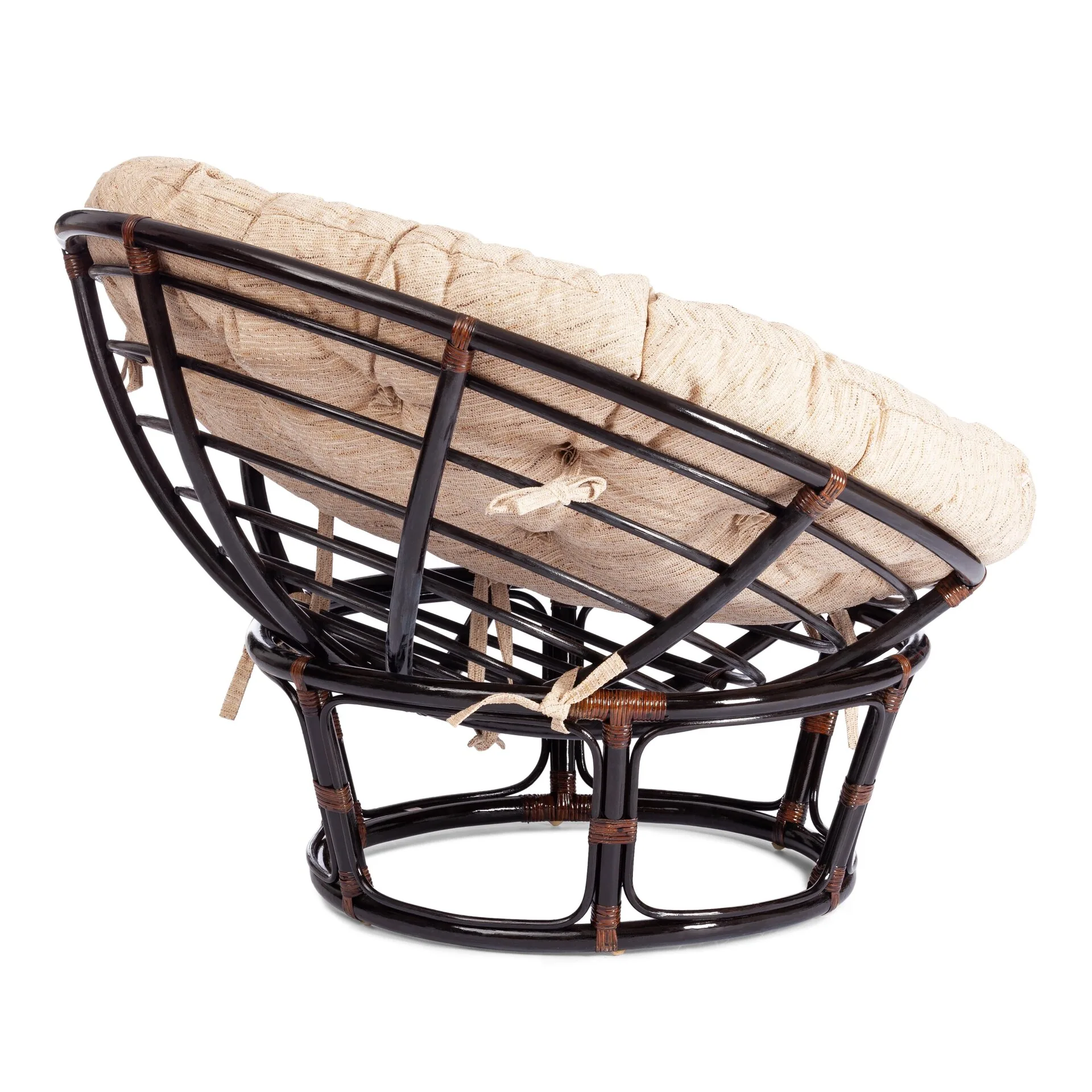 Кресло PAPASAN/ПАПАСАН 23/01 W  /с подушкой/ Antique brown (античный черно-коричневый)_7223.