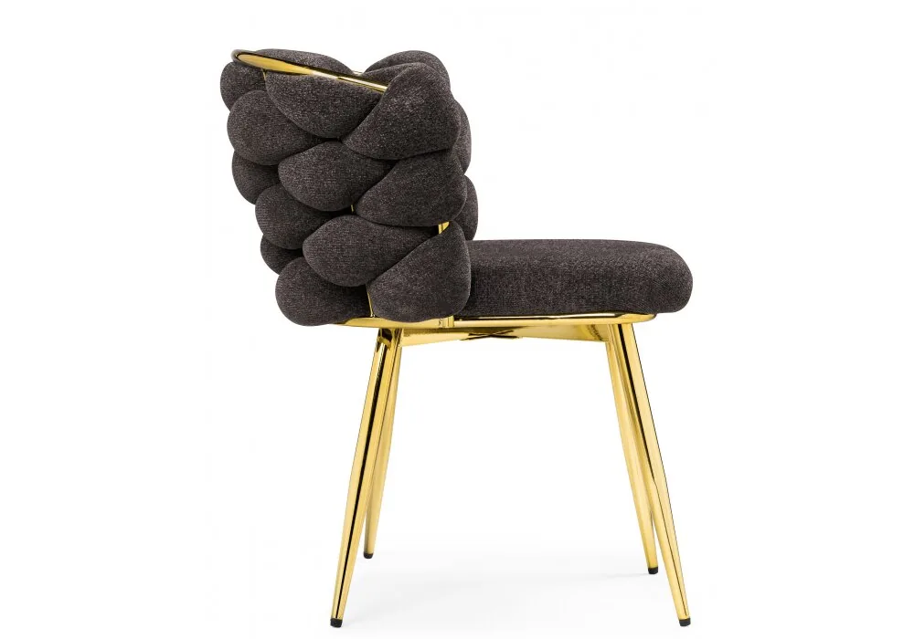 Стул на металлокаркасе на металлокаркасе Rendi gold/ gray.