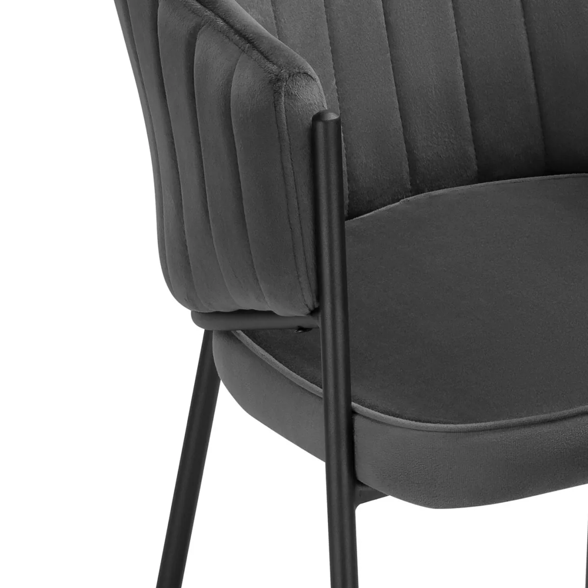Стул на металлокаркасе Kortni dark grey / black 15703