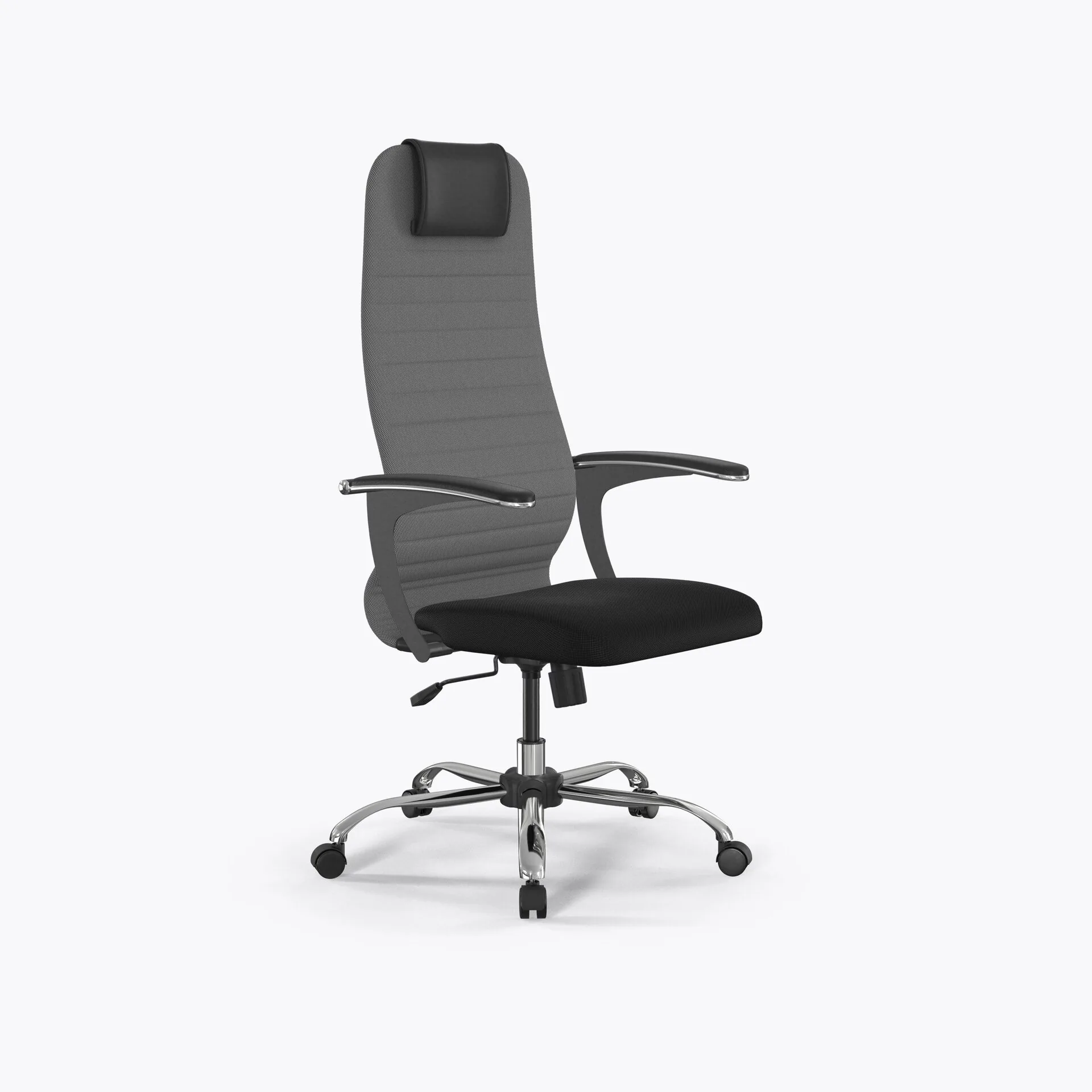 Кресло Метта Sit 8 B1-10U - UMF(X1) /Uh02/Wh00/U0mL-b(M09.B21.G20.W01) (Св.серый-Черный)