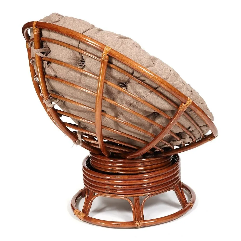 Кресло-качалка PAPASAN/ПАПАСАН w 23/01 B /с подушкой/ Pecan (орех)_13761.