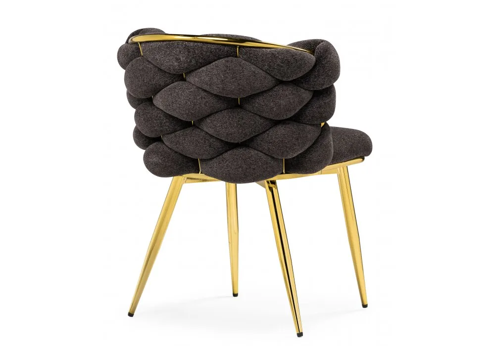 Стул на металлокаркасе на металлокаркасе Rendi gold/ gray.