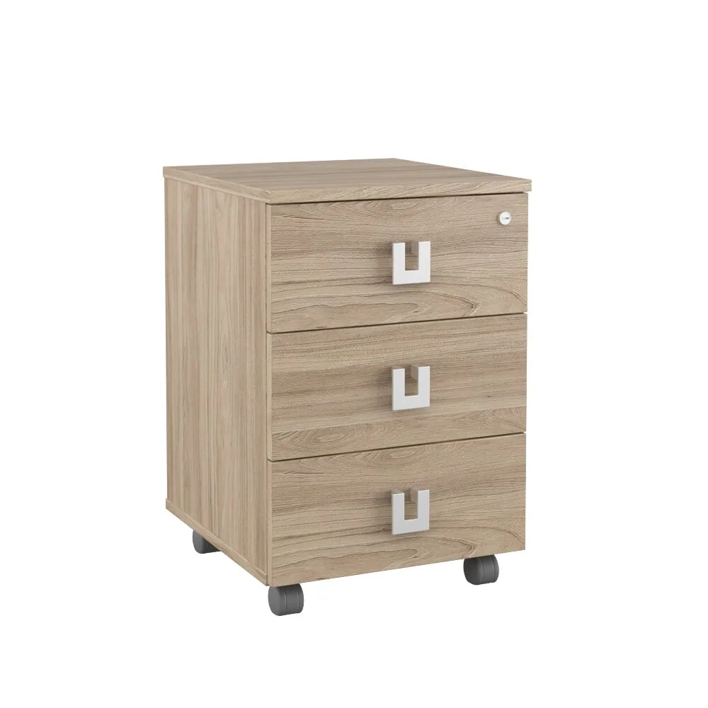 Solid  Тумба подкатная с 3 ящиками 42x45x62 вяз SOL29730305
