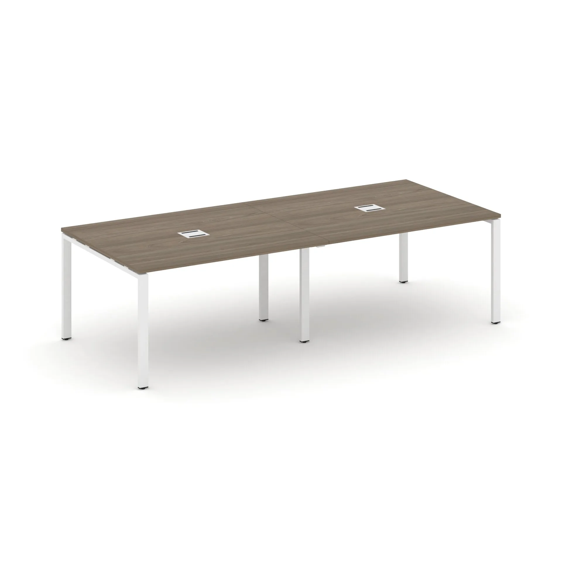 Стайл Проджект Стол переговорный SN-6P.SPRG-044 Вяз Благородный/Металл Белый 3160*1180*750