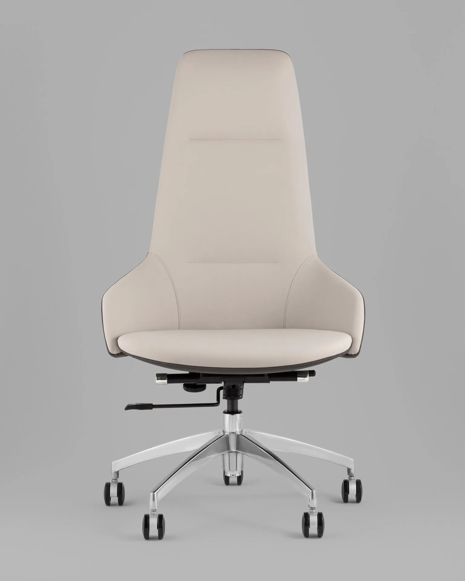 Кресло руководителя TopChairs Soulo светло-серый, серый.
