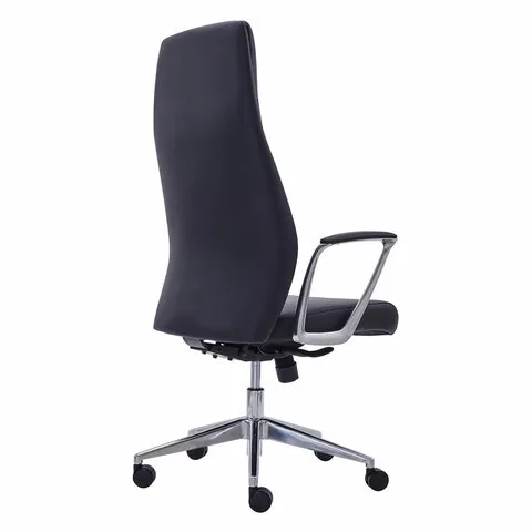 Кресло BRABIX PREMIUM "Adept EX-752", синхромеханизм, алюминий, экокожа, черное, 532930
