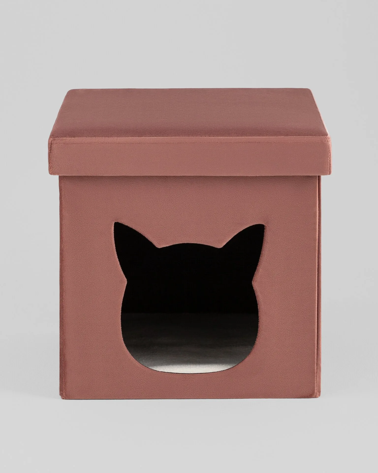 Пуф складной с ящиком Store Pet розовый.