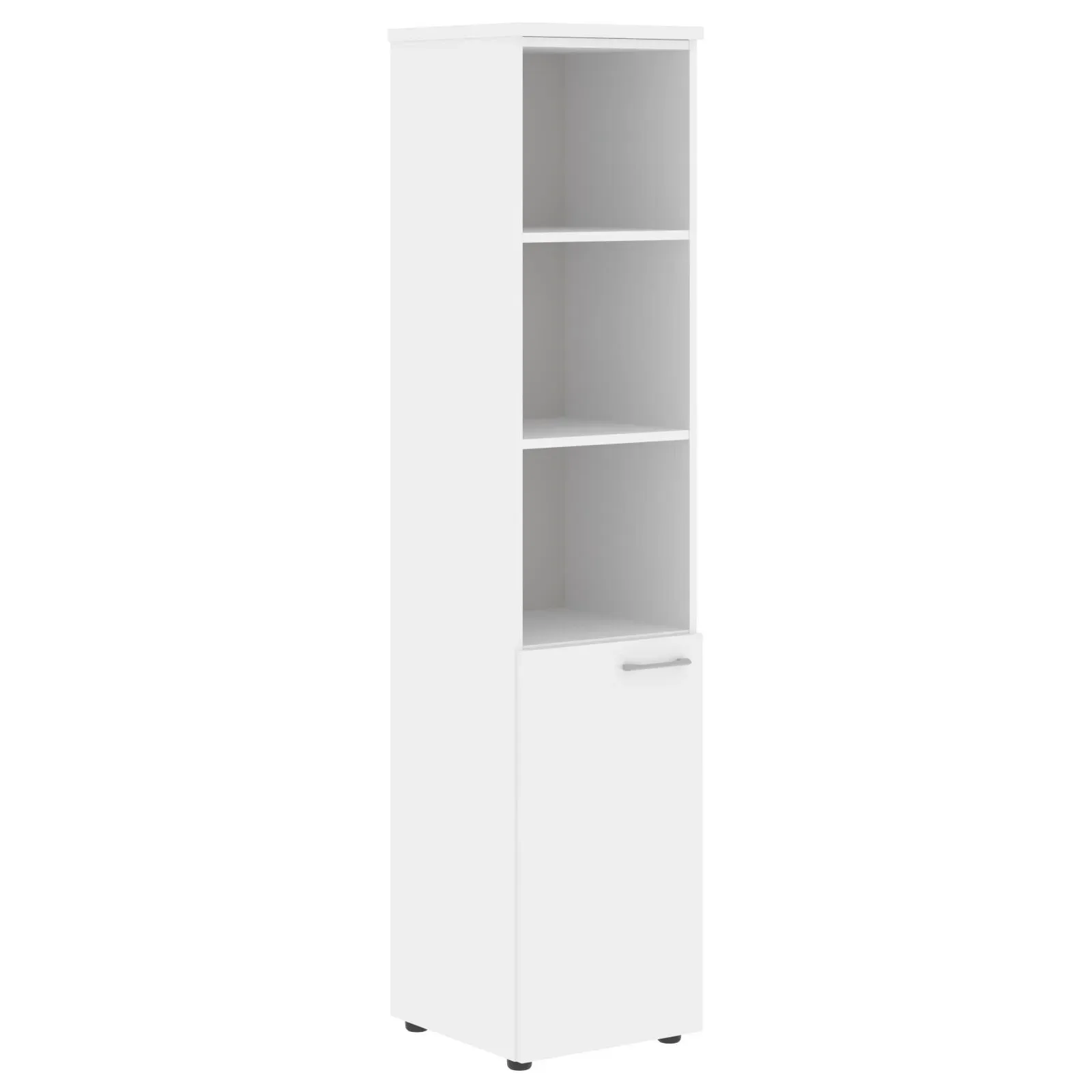 Шкаф колонка с глухой малой дверью (L) и топом XHC 42.5(L) Белый 432х432х1955 XTEN