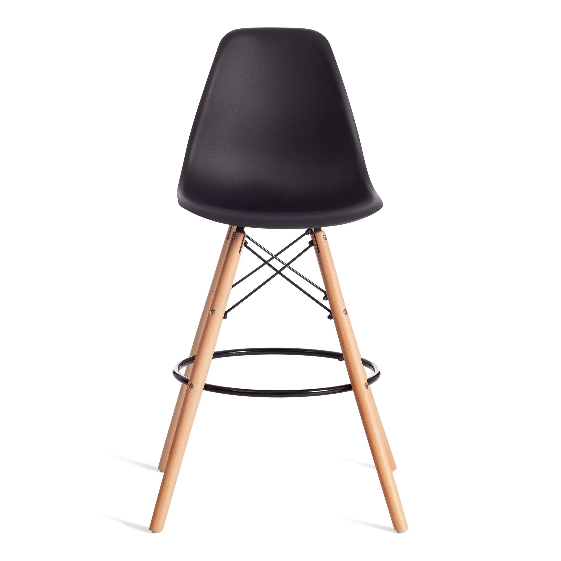 Стул барный Cindy Bar Chair (mod. 80-1) / 2 шт. в упаковке Black (Черный) 3010/ натуральный_24549