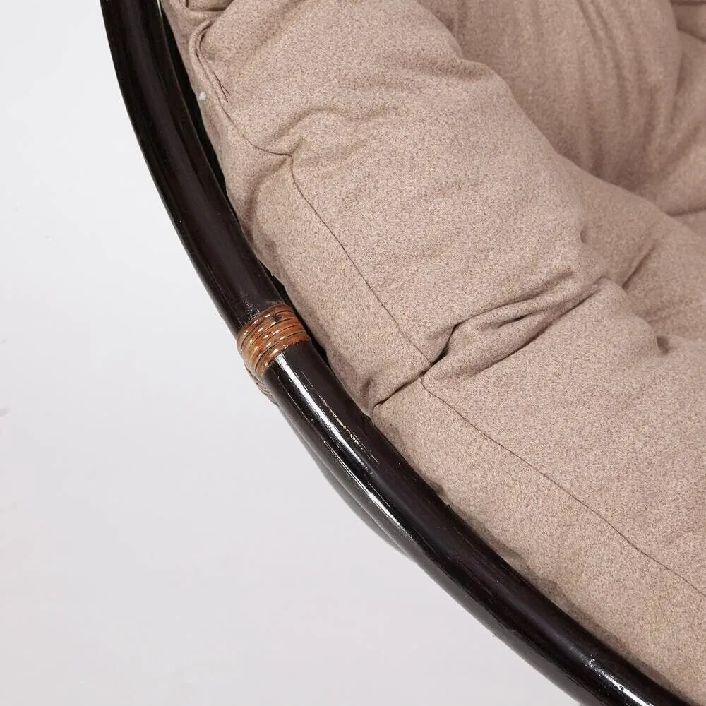 Кресло-качалка PAPASAN/ПАПАСАН w 23/01 B /с подушкой/ Antique brown (античный черно-коричневый)_13758.