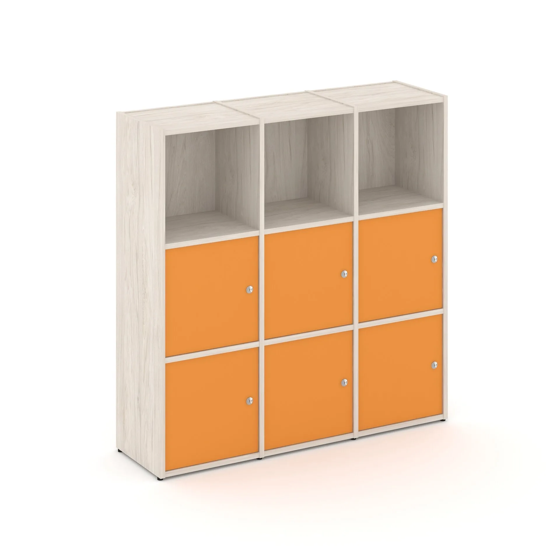 Локер Плюс Комплект №3 LK.K-003 Денвер Светлый/Оранжевый 1188*350*1203