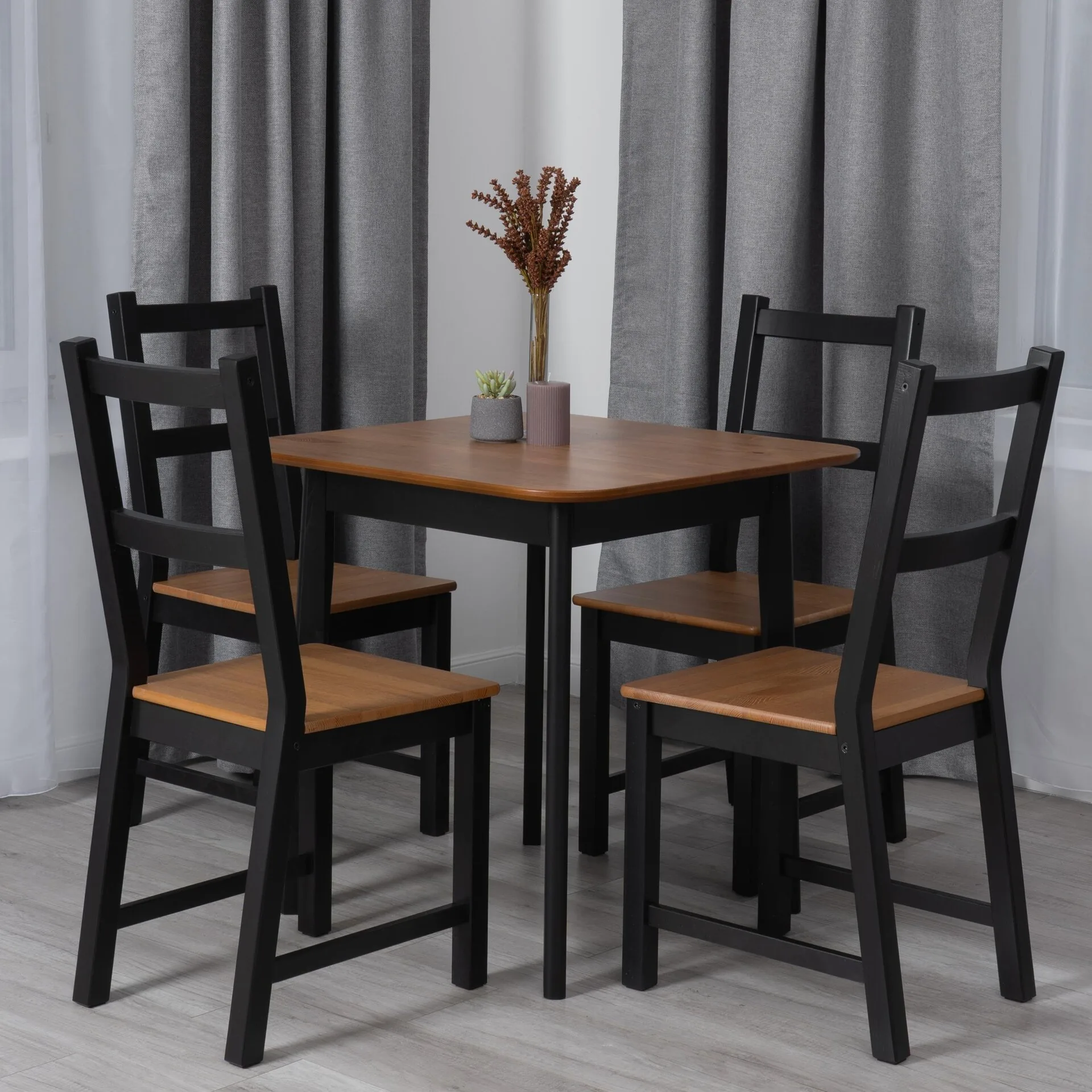 Стол Соната Люкс/ Sonata Lux table, 75х75х75 см антик/чёрный_25160.