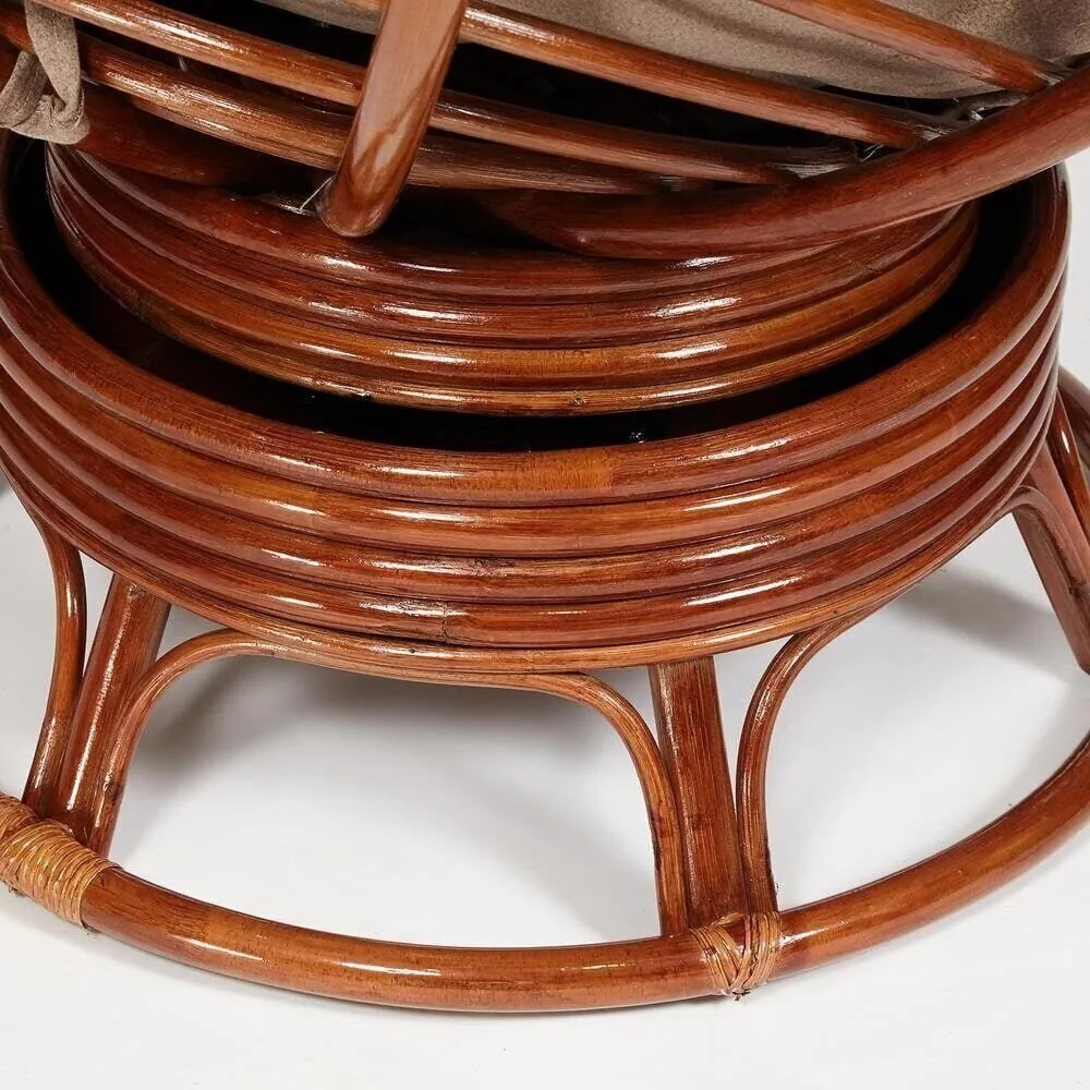 Кресло-качалка PAPASAN/ПАПАСАН w 23/01 B /с подушкой/ Pecan (орех)_13761.