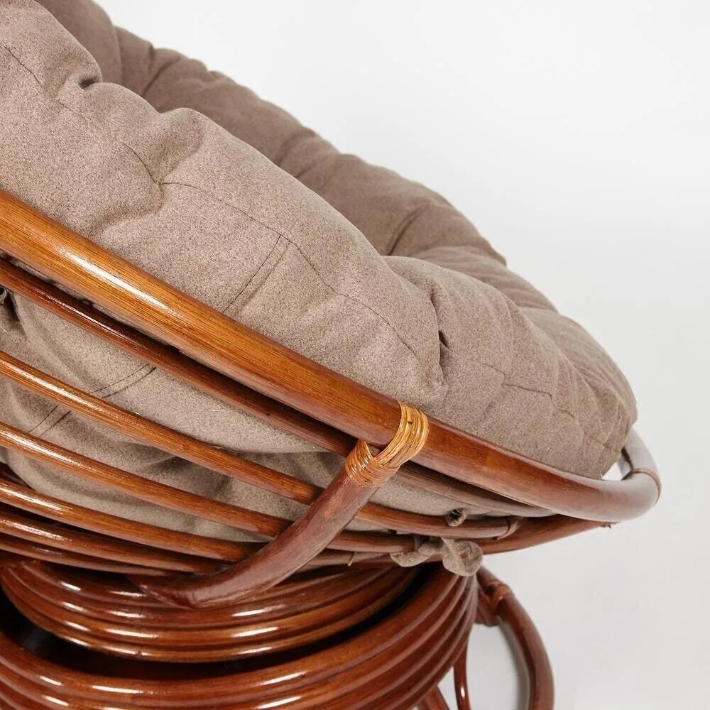 Кресло-качалка PAPASAN/ПАПАСАН w 23/01 B /с подушкой/ Pecan (орех)_13761.