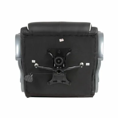 Кресло офисное BRABIX PREMIUM "Strong HD-009", НАГРУЗКА до 200 кг, экокожа черная, ткань серая, 531945