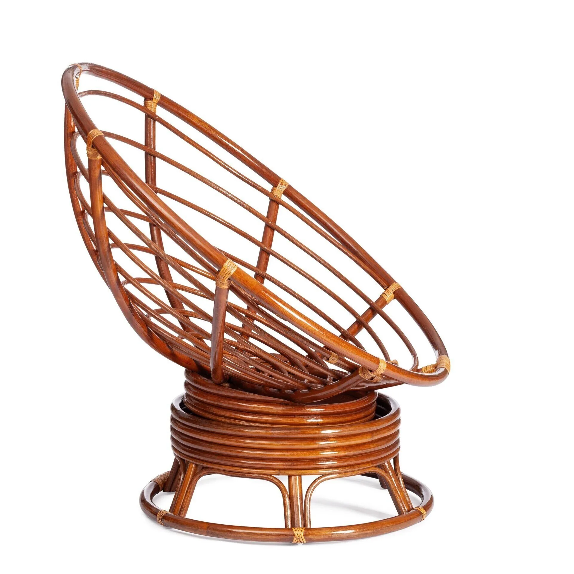Кресло-качалка PAPASAN/ПАПАСАН w 23/01 B /без подушки/ Pecan (орех)_10523.