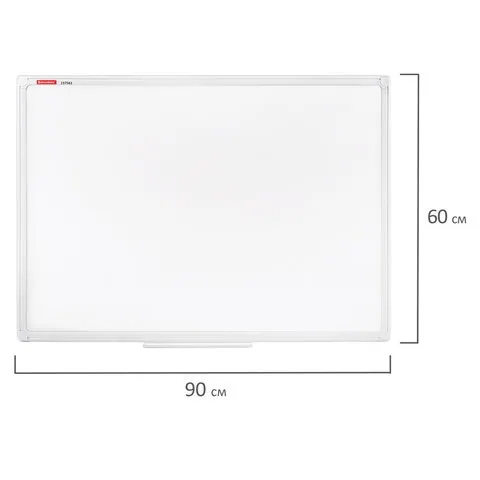 Доска магнитно-маркерная 60х90 см, ПВХ-рамка, BRAUBERG "Standard", 237561