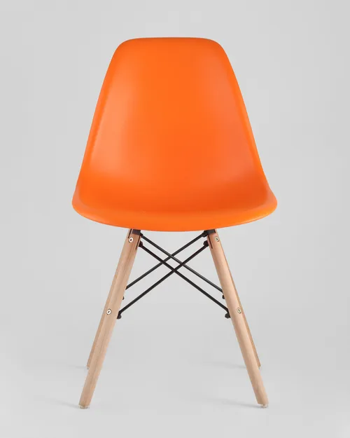 Стул Eames Style DSW оранжевый (разборный каркас)
