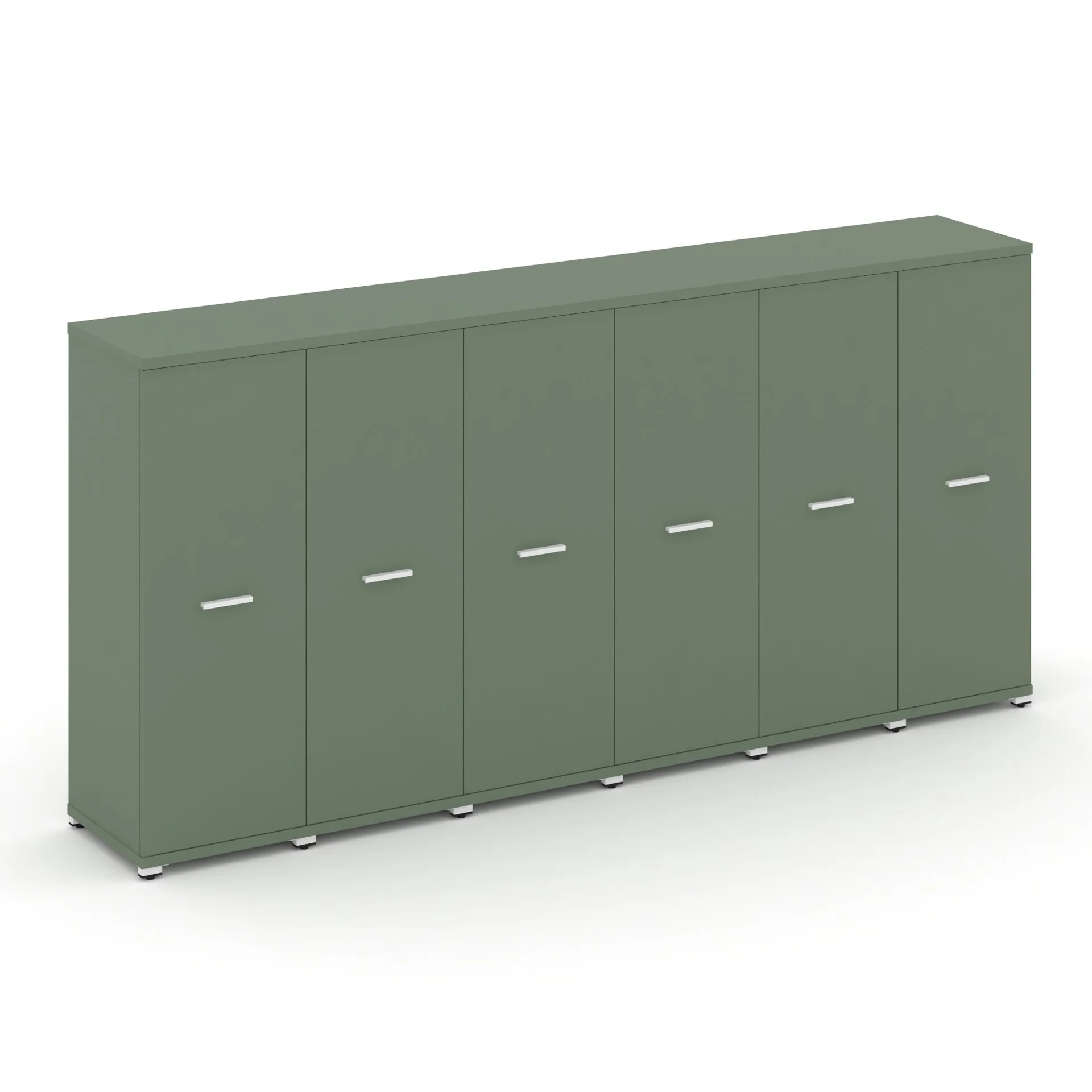 Концепт Шкаф 6 узких секций, 3 ниши CN.STU-366 W Кобо/Металл Белый 2500*420*1186