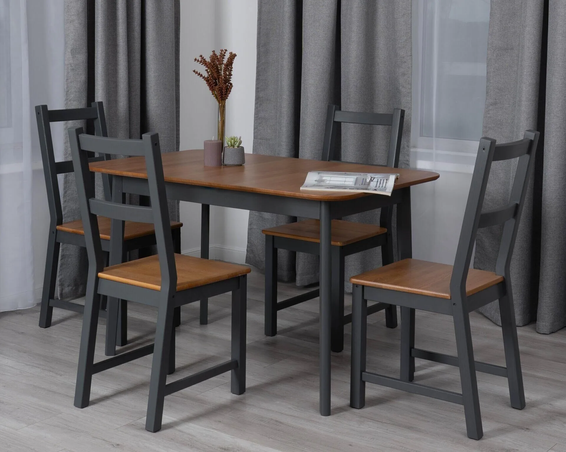 Стол Соната Люкс/ Sonata Lux table, 120х75х75 см антик /графит_25161.