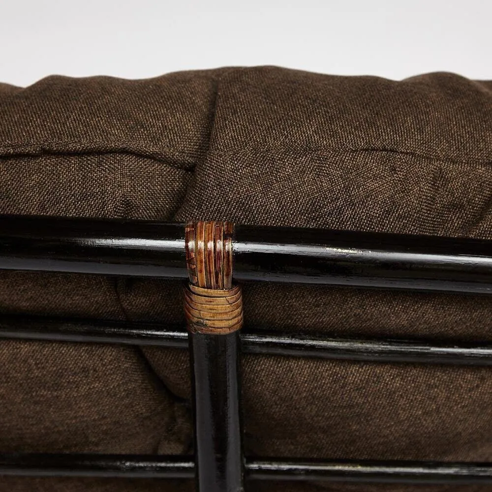 Кресло-качалка PAPASAN/ПАПАСАН w 23/01 B /с подушкой/ Antique brown (античный черно-коричневый)_13746.