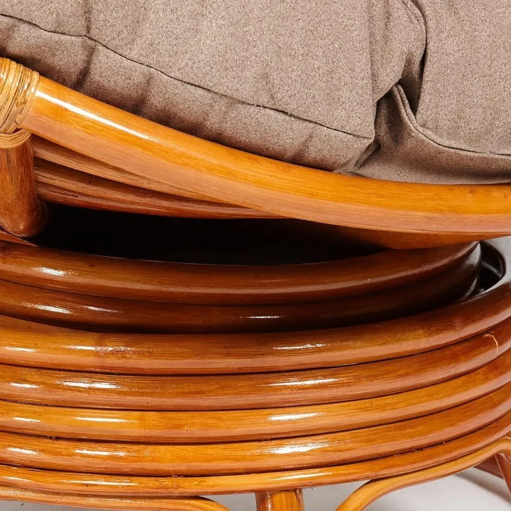 Кресло-качалка PAPASAN/ПАПАСАН w 23/01 B /с подушкой/ Cognac (коньяк)_13759.