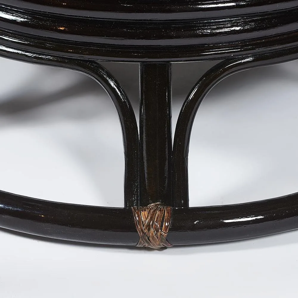 Кресло-качалка PAPASAN/ПАПАСАН w 23/01 B /с подушкой/ Antique brown (античный черно-коричневый)_7271.