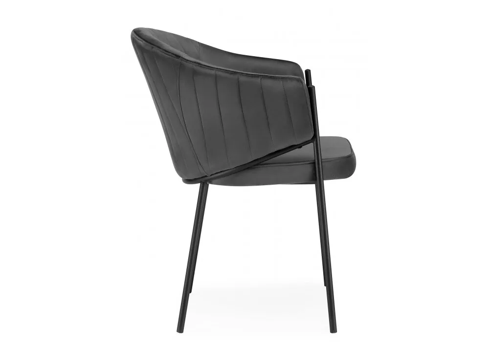 Стул на металлокаркасе Kortni dark grey / black 15703