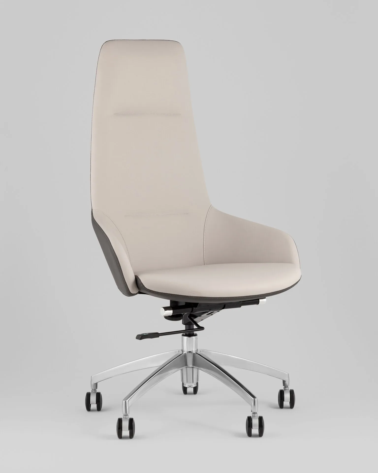 Кресло руководителя TopChairs Soulo светло-серый, серый.