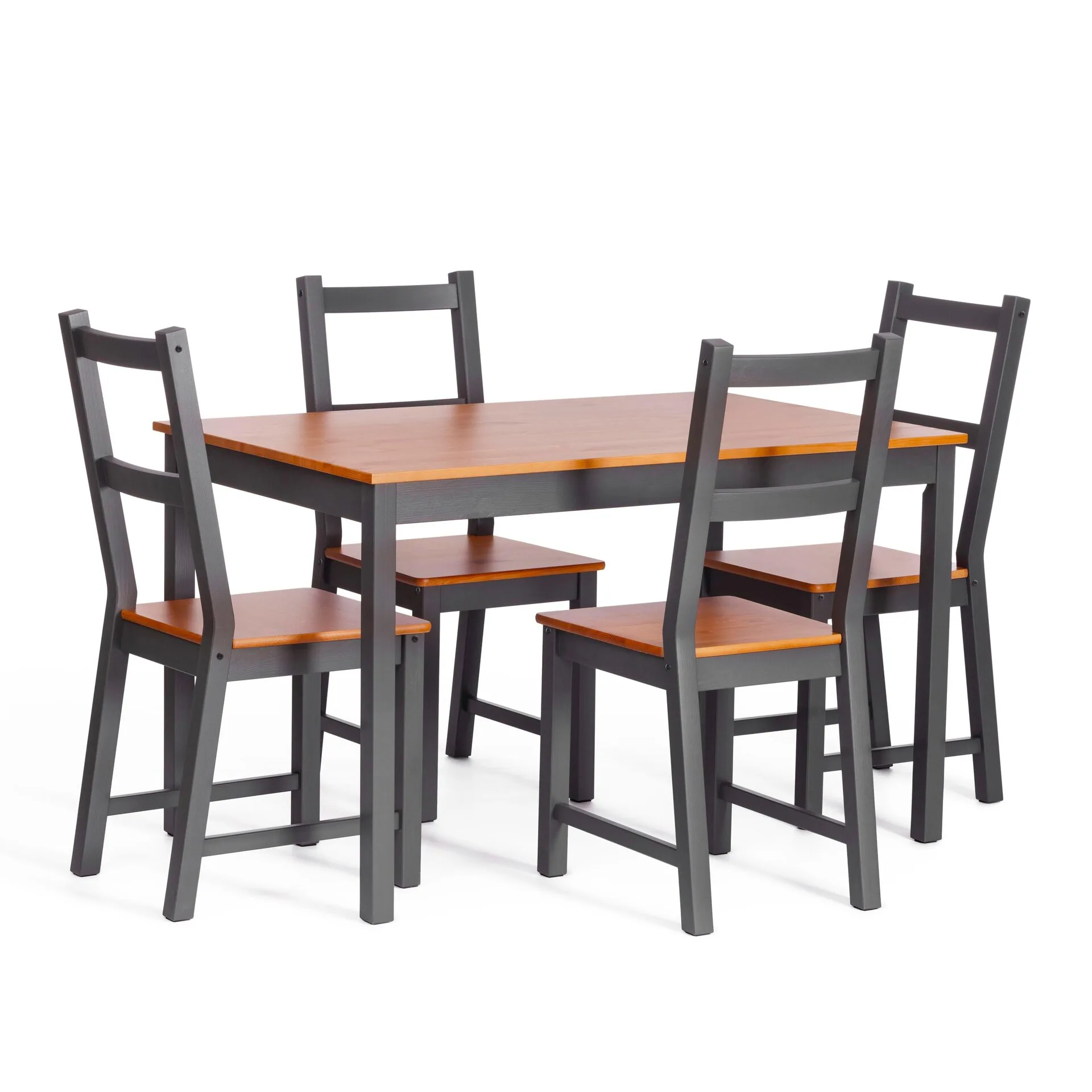 Обеденный комплект Соната (стол + 4 стула) / Sonata dining set антик /графит_21793