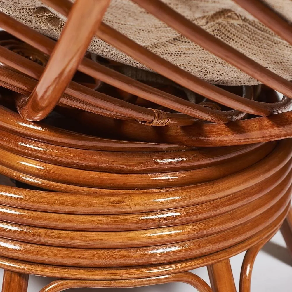 Кресло-качалка PAPASAN/ПАПАСАН w 23/01 B /с подушкой/ Cognac (коньяк)_13747.