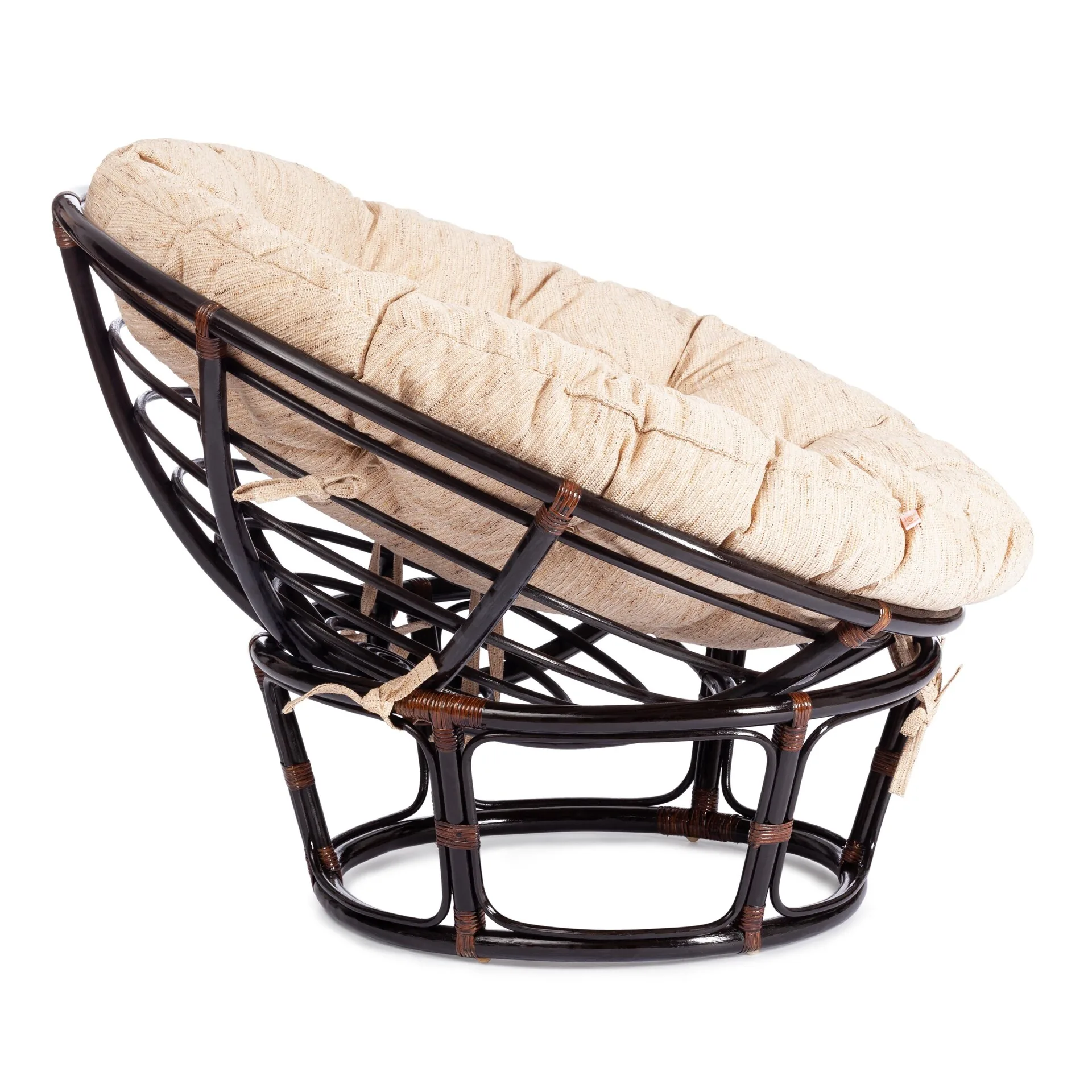 Кресло PAPASAN/ПАПАСАН 23/01 W  /с подушкой/ Antique brown (античный черно-коричневый)_7223.