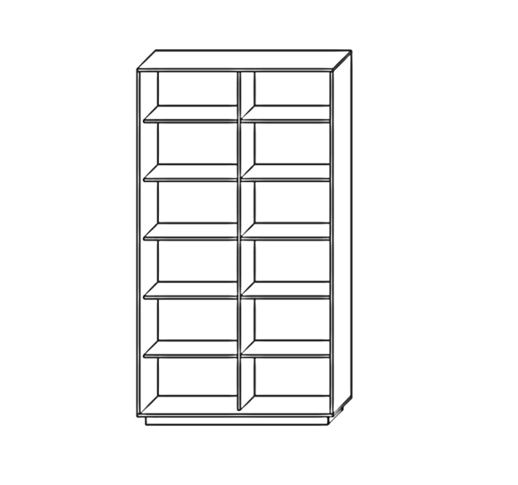 Шкаф-купе с дверьми ЛДСП 1100х450х2400 ШхГхВ  ШКК8.1145_2х555