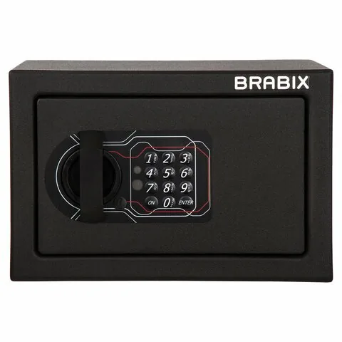 Сейф мебельный BRABIX "SF-170EL", 170х260х230 мм, электронный замок, черный, 291143, S103BR210614