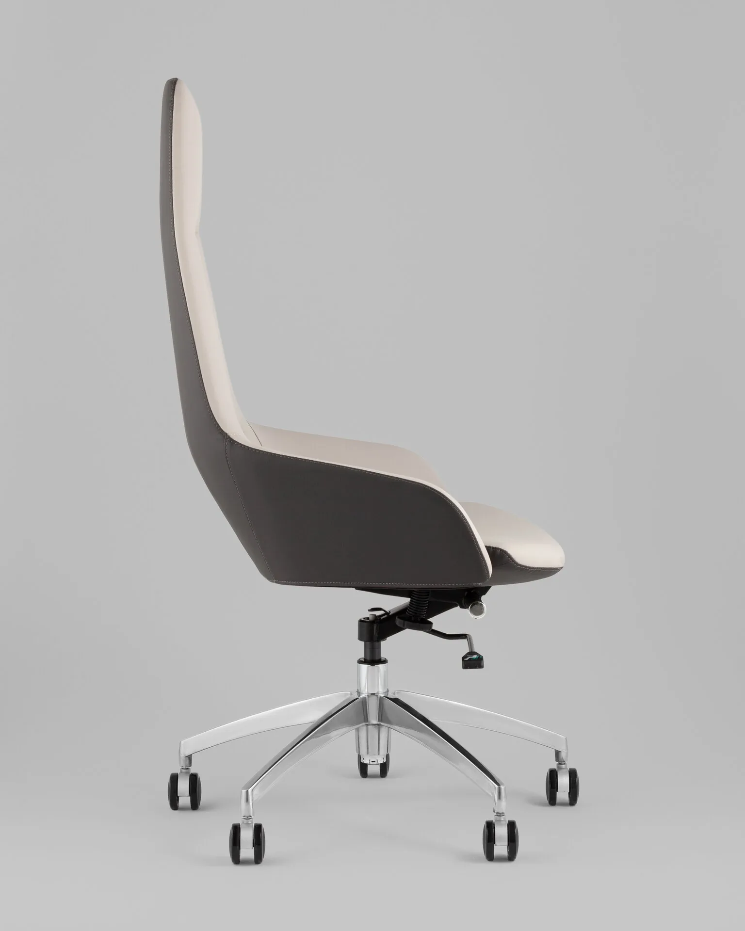 Кресло руководителя TopChairs Soulo светло-серый, серый.