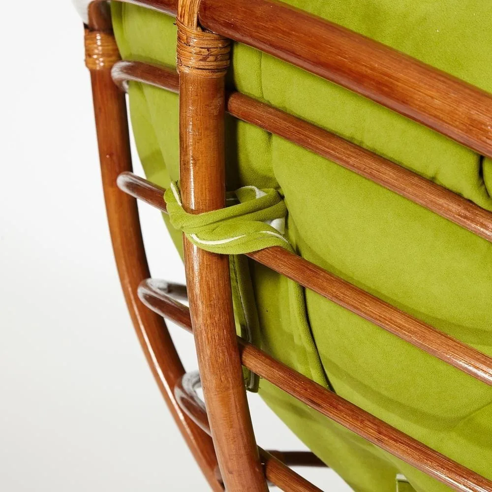 Кресло-качалка PAPASAN/ПАПАСАН w 23/01 B /с подушкой/ Pecan (орех)_13757.