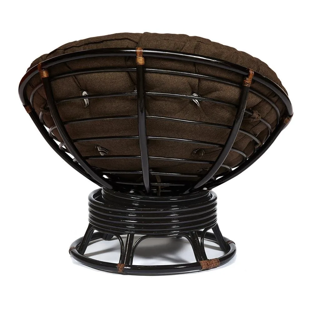Кресло-качалка PAPASAN/ПАПАСАН w 23/01 B /с подушкой/ Antique brown (античный черно-коричневый)_13746.