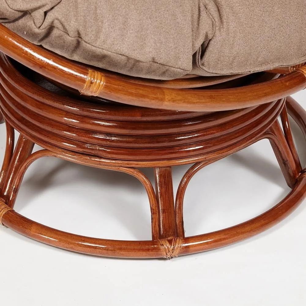 Кресло-качалка PAPASAN/ПАПАСАН w 23/01 B /с подушкой/ Pecan (орех)_13761.