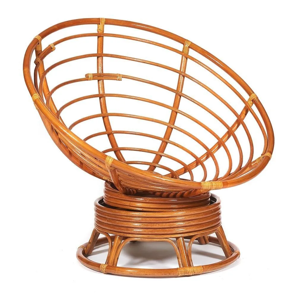 Кресло-качалка PAPASAN/ПАПАСАН w 23/01 B /с подушкой/ Cognac (коньяк)_5773.