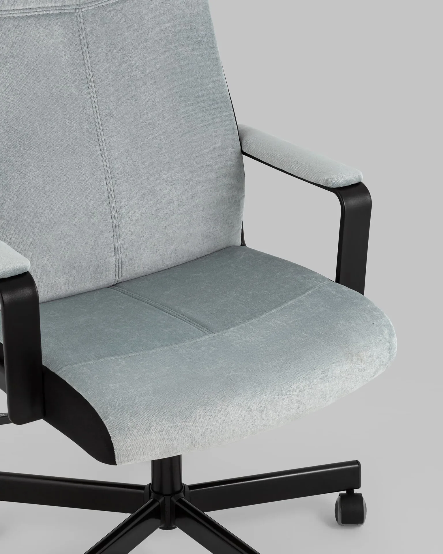 Кресло руководителя TopChairs ST-DOMINGO серо-голубой