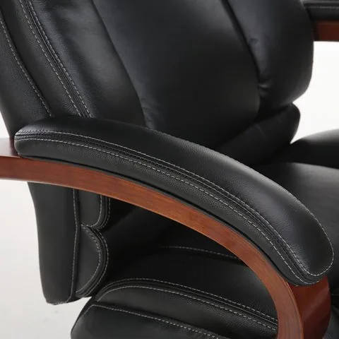 Кресло из натуральной кожи BRABIX PREMIUM "Infinity EX-707", дерево, черное, 531826