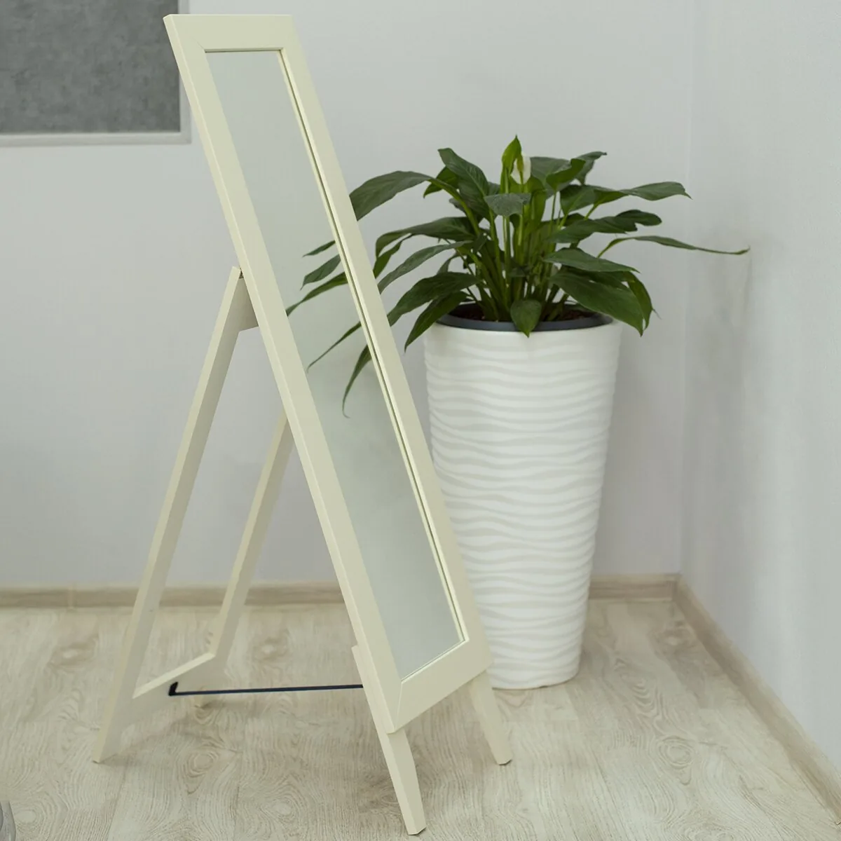 Зеркало напольное BeautyStyle 1 слоновая кость 130 см х 35 см 350х450х1300