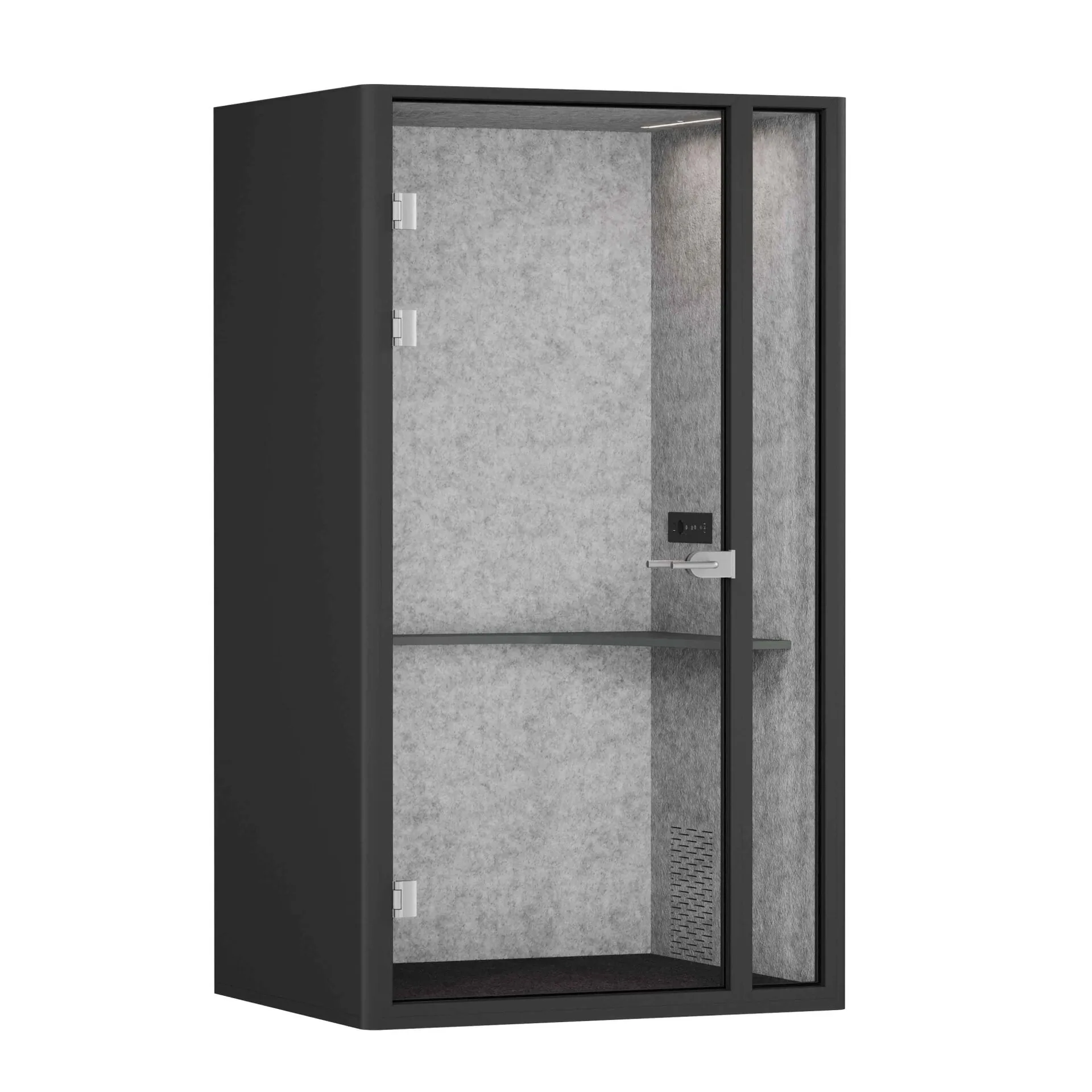 Акустическая кабина SoundCube RV UNO+ з/с-глухая  SDC-1.2-WA-Антрацит/Зимний Лес/Антрацит/Прозрачный/Серый 1300*1070*2278